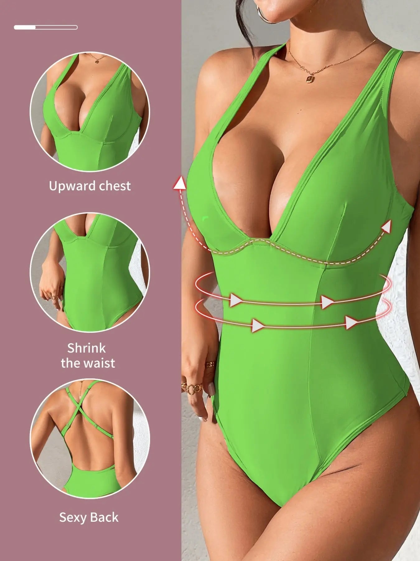 SELUNİA Women'S Solid Color Open-Bust Sexy Shapewear Bodysuit, Tummy-Control Butt-Lifting High-Waisted Shaper, Compression Underwear for Daily Wear